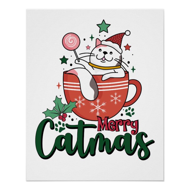 Póster Gift Feliz Gift Catmas (Frente)