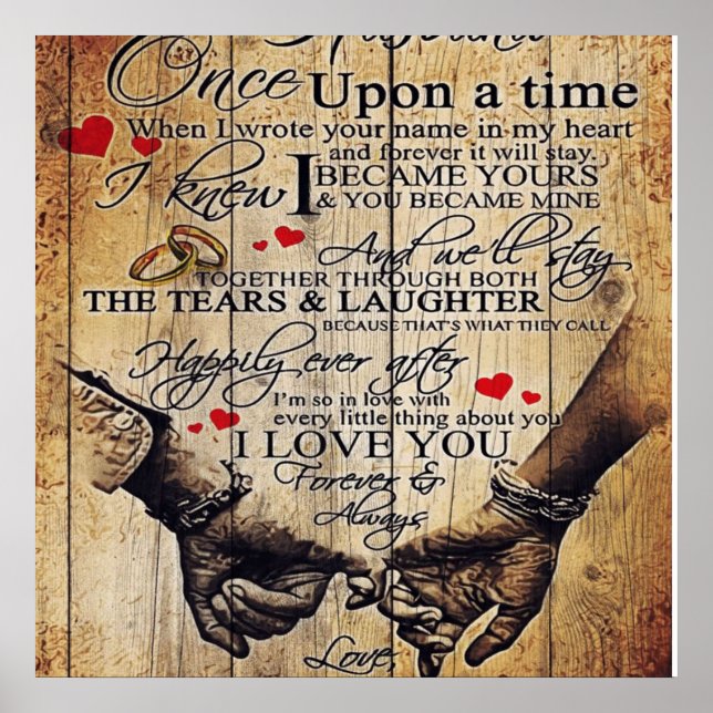 Poster Gift To My Husband | Lovely Husband Letter | (Frente)