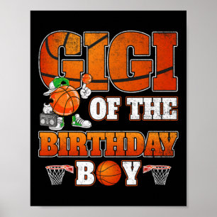 Poster Gigi Da Família De Jogadores De Basquete Birthday 