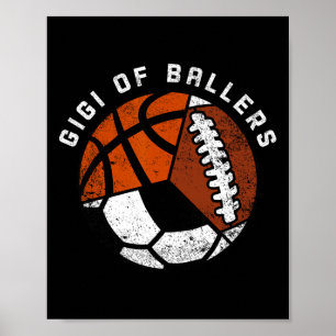 Poster Gigi De Byllers Futebol Engraçado Bysketbyll Footb