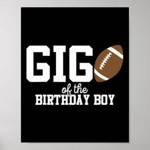 Poster Gigi Do Aniversário De Futebol Do Aniversário