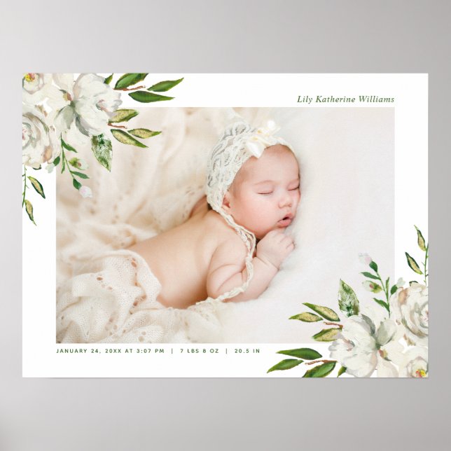 Poster Gilded Blooms Baby Photo Keepsaet (Frente)