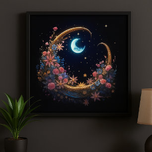 Poster Gilded Crescent Bloom