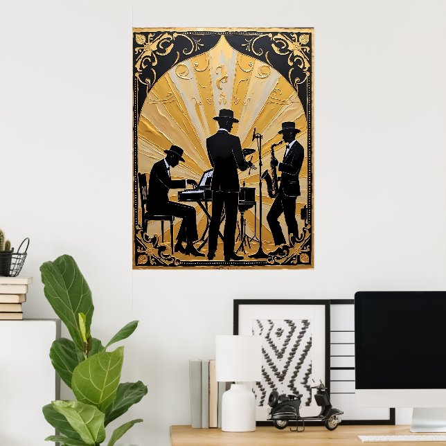 Poster Gilded Jazz Ensemble (Escritório em casa)