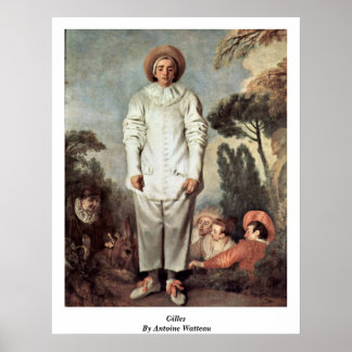 Póster Gilles Por Antoine Watteau