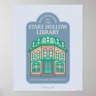 Poster Gilmore Girls Biblioteca Hollow de Estrelas