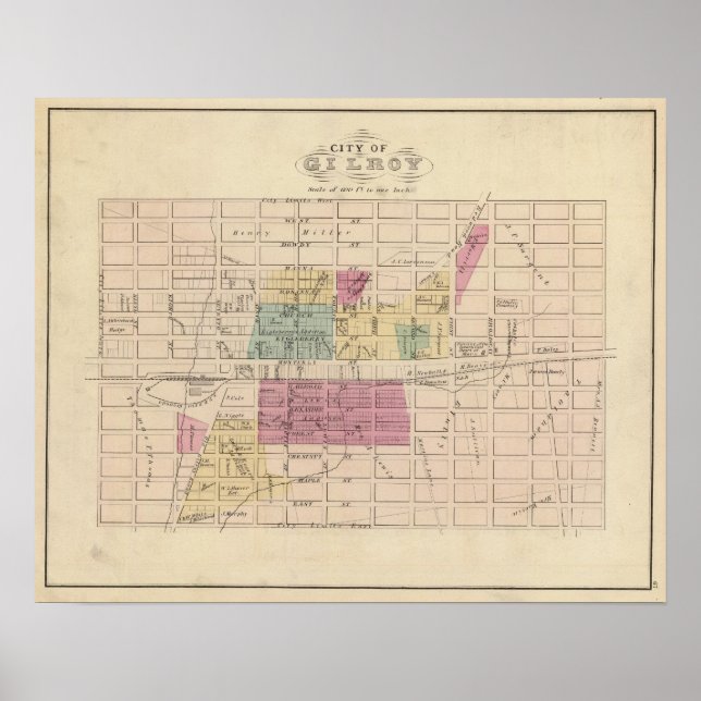 Póster Gilroy, Califórnia (Frente)