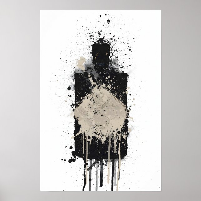 Poster Gin Bottle Wall Art Print 'Onyx (Frente)