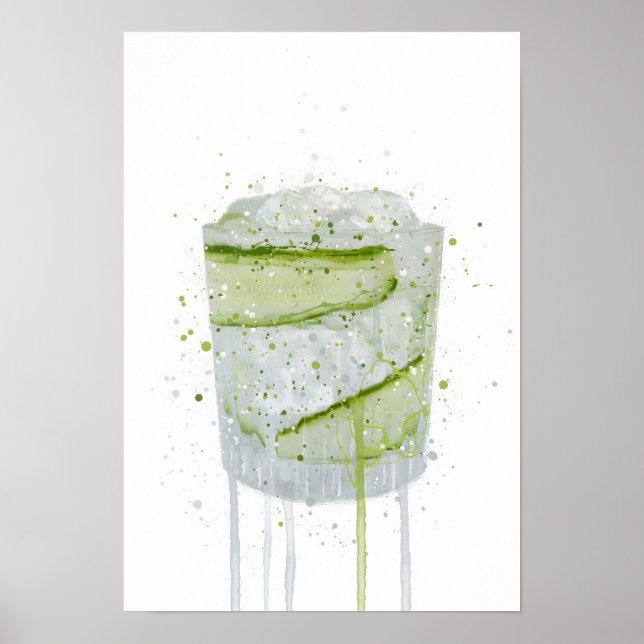 Poster Gin & Tonic 'Cucumber'  (Frente)