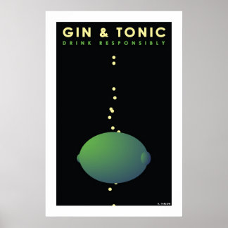 Poster Gin & Tonic (Poster de Papel de Arquivamento Grand