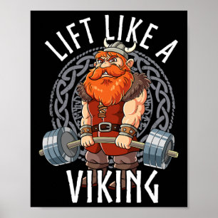 Poster Ginásio Bodybuilding Levanta Como Um Viking
