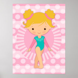 Poster Ginásio - Gimnástica Fria - Loira de Aqua Rosa