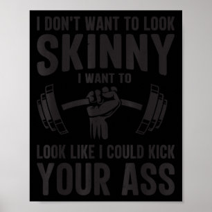 Poster Ginásio & treino - não quero parecer magro Design