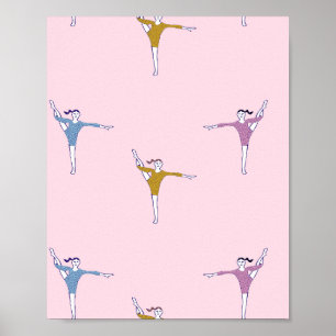 Poster ginastas a rosa