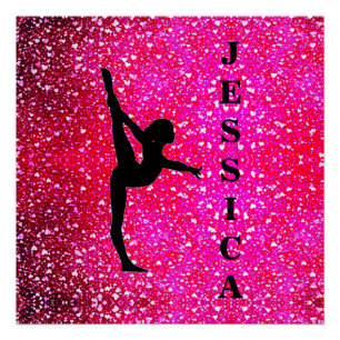 Póster Ginástica Corações Flutuantes
