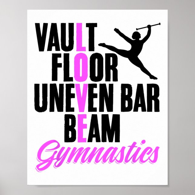 Poster Ginástica de amor ginástica de mão dada treinador  (Frente)