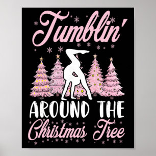 Poster Ginástica de Meninas Pequenas Ginasta de Natal em