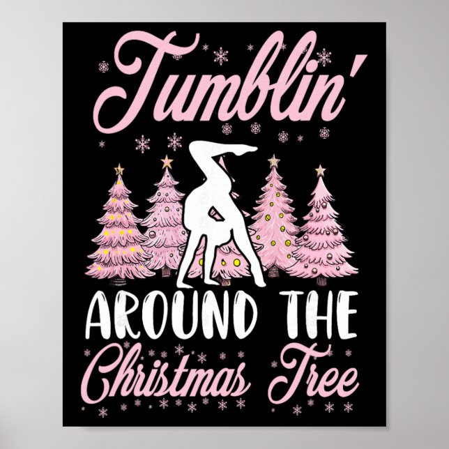 Poster Ginástica de Meninas Pequenas Ginasta de Natal em  (Frente)