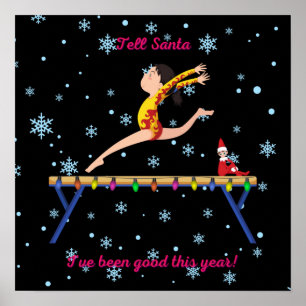 Poster Ginástica Diga ao Papai Noel que Eu Fui Bom Este A
