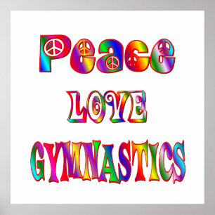 Póster Ginástica do amor da paz