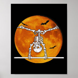 Poster Ginástica do Esqueleto na Horizontal do Halloween