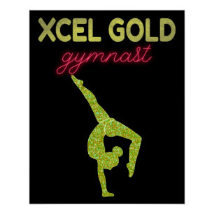Póster ginástica Dourada do Xcel