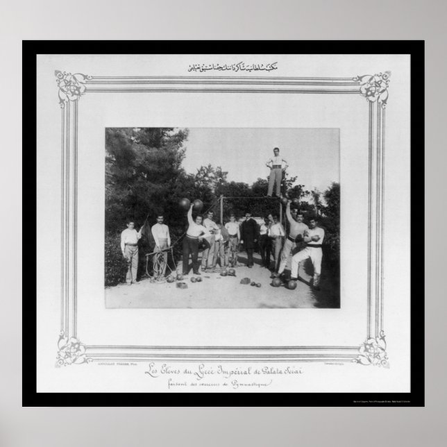 Poster Ginástica em Istambul, Turquia 1885 (Frente)