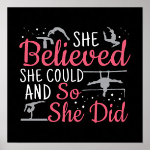 Poster Ginástica feminina - Acreditava que poderia