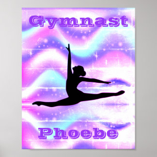 Poster Ginástica Feminina Roxa