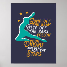 Poster Ginástica Inspiradora Menciona Gymnast