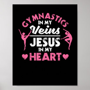 Poster Ginástica nas minhas veias Jesus no meu coração