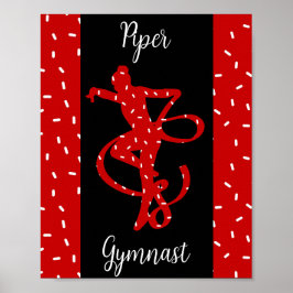 Poster Ginástica Rítmica de Natal Sprinkle Red Candy