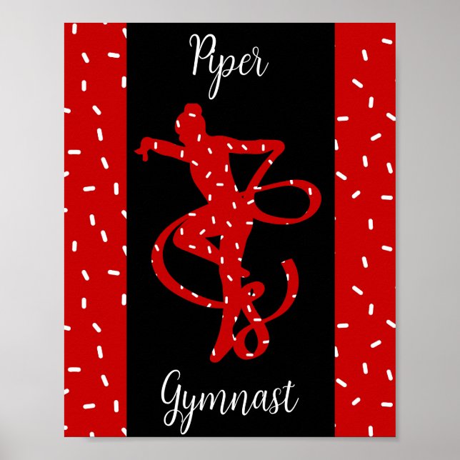 Poster Ginástica Rítmica de Natal Sprinkle Red Candy (Frente)