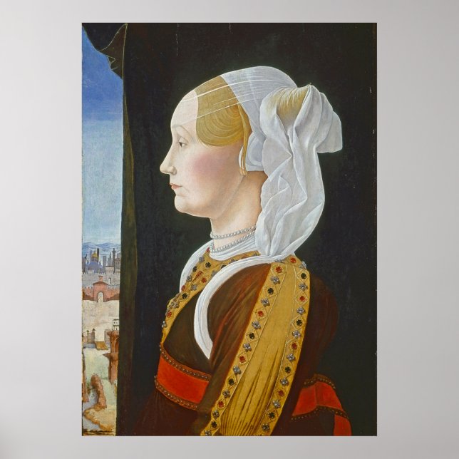 Poster Ginevra Bentivoglio, c. 1474-77 (Frente)