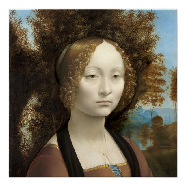 Póster Ginevra de' Benci Leonardo da Vinci (Frente)