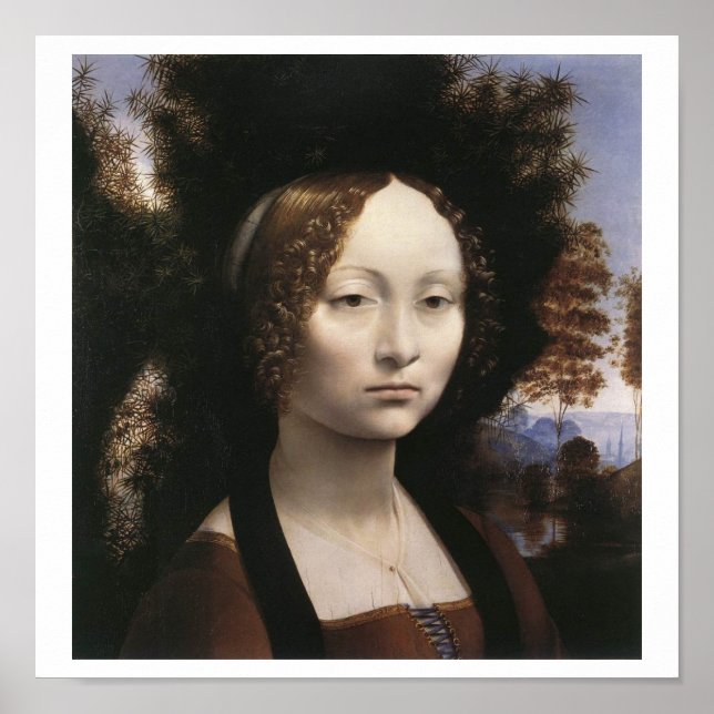 Póster Ginevra de'Benci por Leonardo Da Vinci (Frente)