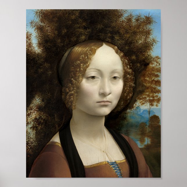Poster Ginevra de'Benci por Leonardo Da Vinci (Frente)