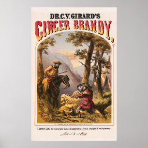 Poster GINGER BRANDY 1860 do Dr. C. V. Girard