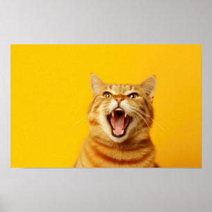 Poster Ginger Ginger Gawning no Backgrogue Amarelo Brito