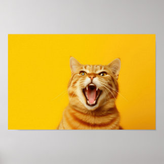 Poster Ginger Ginger Gawning no Backgrogue Amarelo Brito