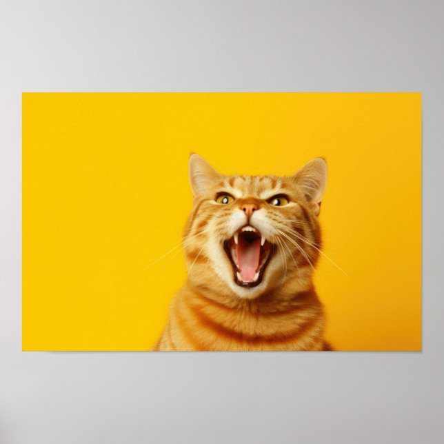 Poster Ginger Ginger Gawning no Backgrogue Amarelo Brito (Frente)
