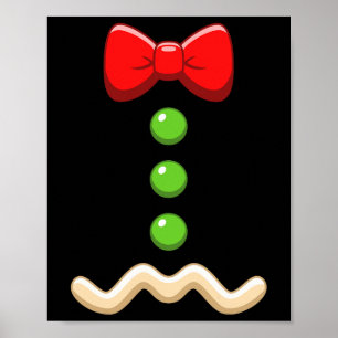Poster Gingerbird Man Costume Natal Cookie