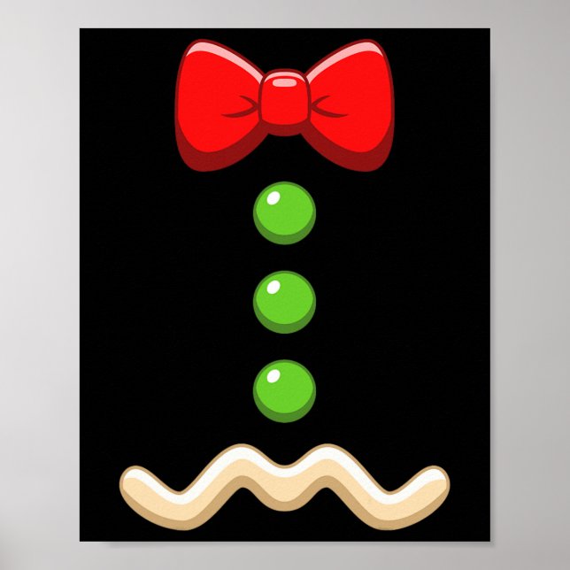 Poster Gingerbird Man Costume Natal Cookie (Frente)