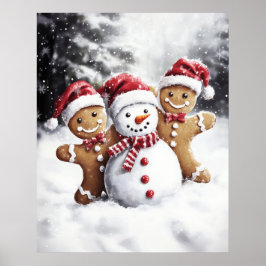Poster Gingerbread Christmas Wall Art