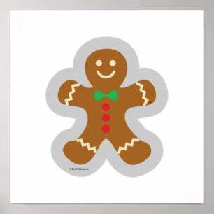 Poster Gingerbread Man Fazer O Anjo Na Neve