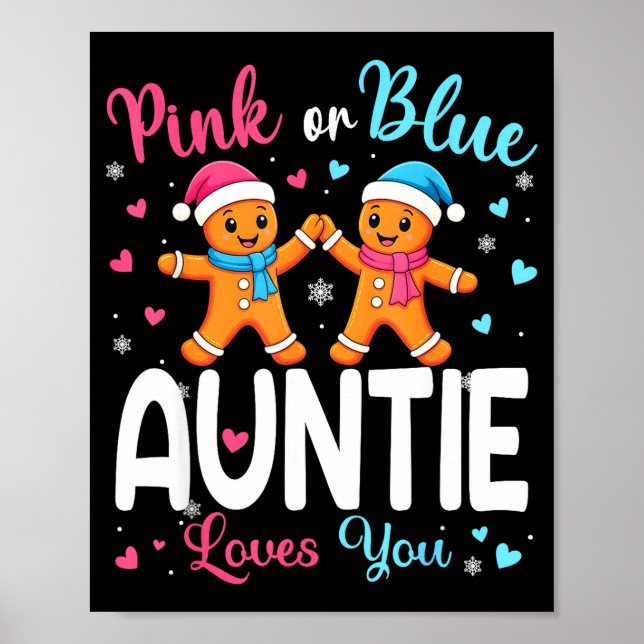 Poster Gingerbread Nk Or Blue Auntie Loves You Christmas  (Frente)