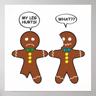 Poster Gingercake Cookie Humor de Natal