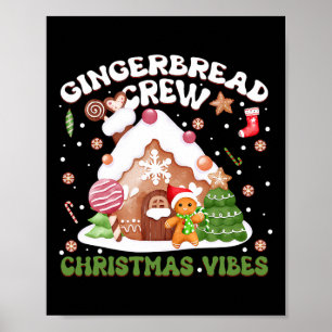 Poster Gingercake Crew Vibes de Natal Gingerbird Famil