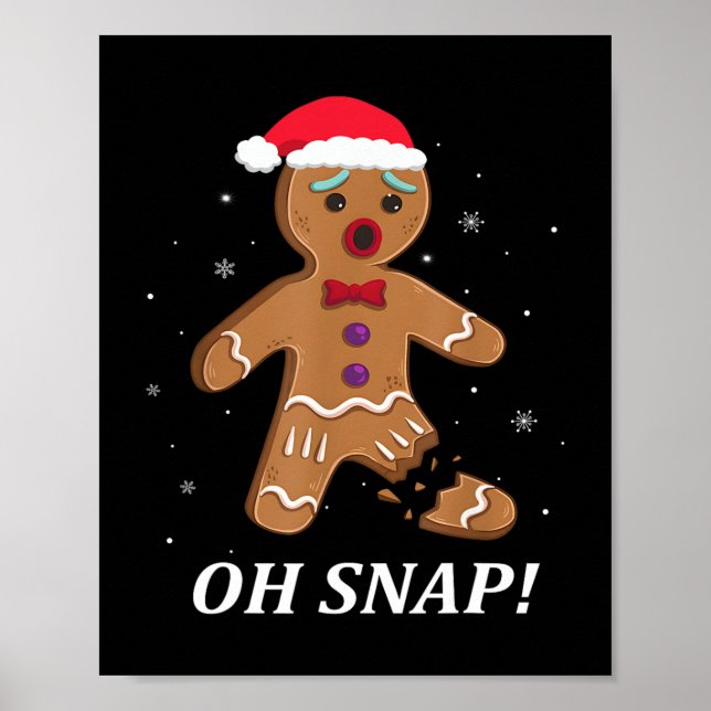 Poster Gingercake Man Oh Snap Christmas Cookume B (Frente)