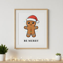 Poster Gingerpão bonito com Natal